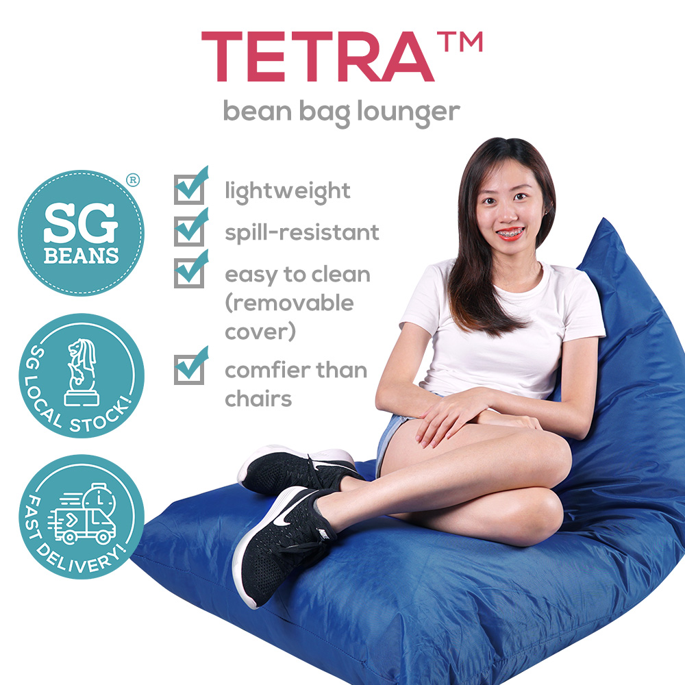 Tetra Lounger Bean Bag, Water Resistant Bean Bag Chair, Durable Bean Bag  Sofa by SG Beans (SG Ready Stock)